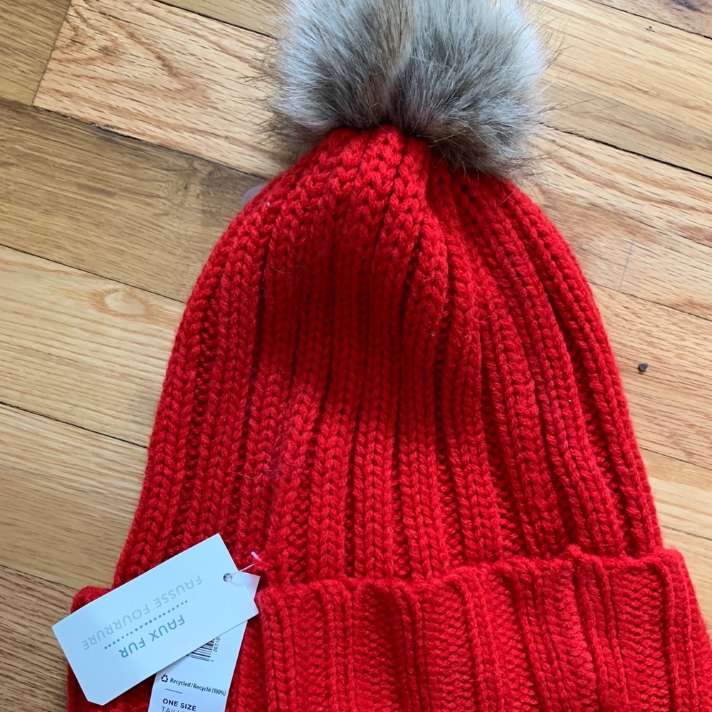 Red stocking cap